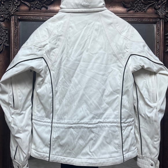 Vintage MARKER White Ski Jacket with High Collar and Fitted Silhouette - Picture 2 of 12